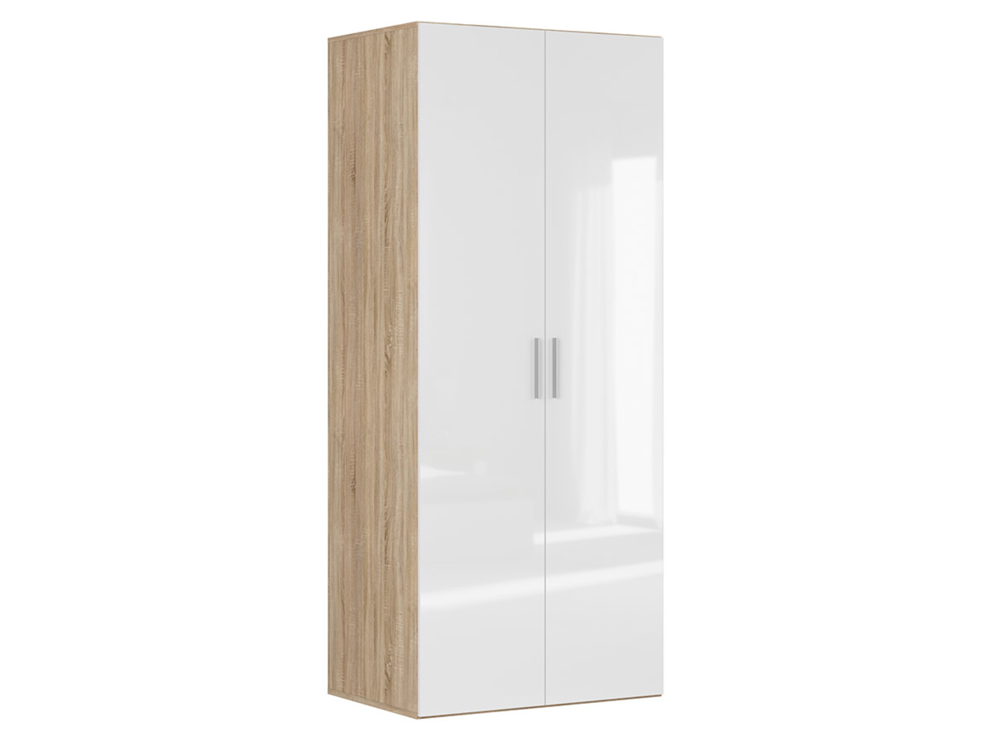 Szafa dwudrzwiowa Flex 100 cm biały połysk