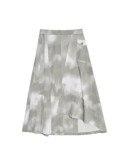 Asymmetric skirt with pocket details - 26SRK088C