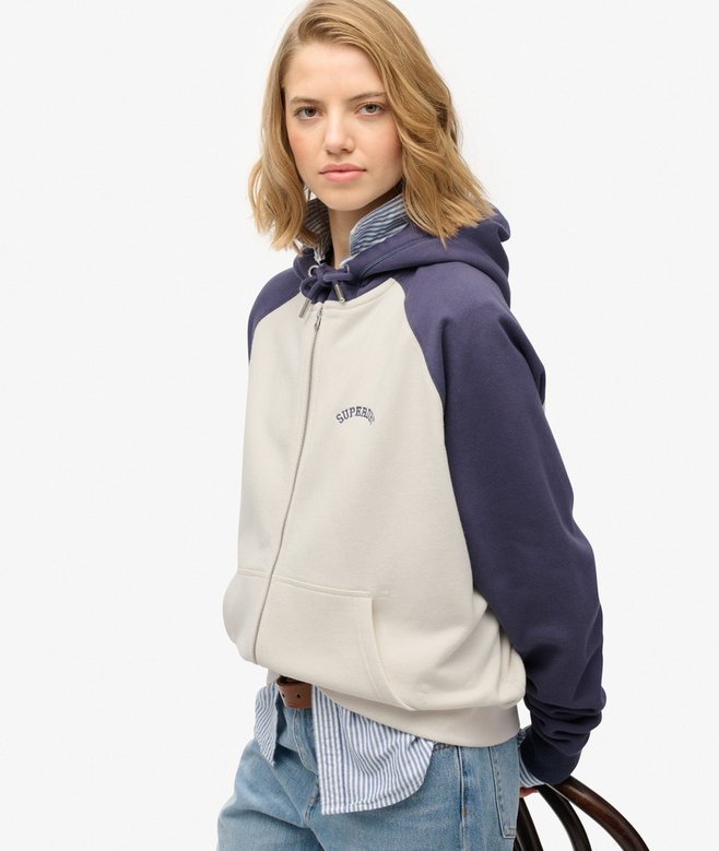 Essential Logo Raglan Zip Hoodie