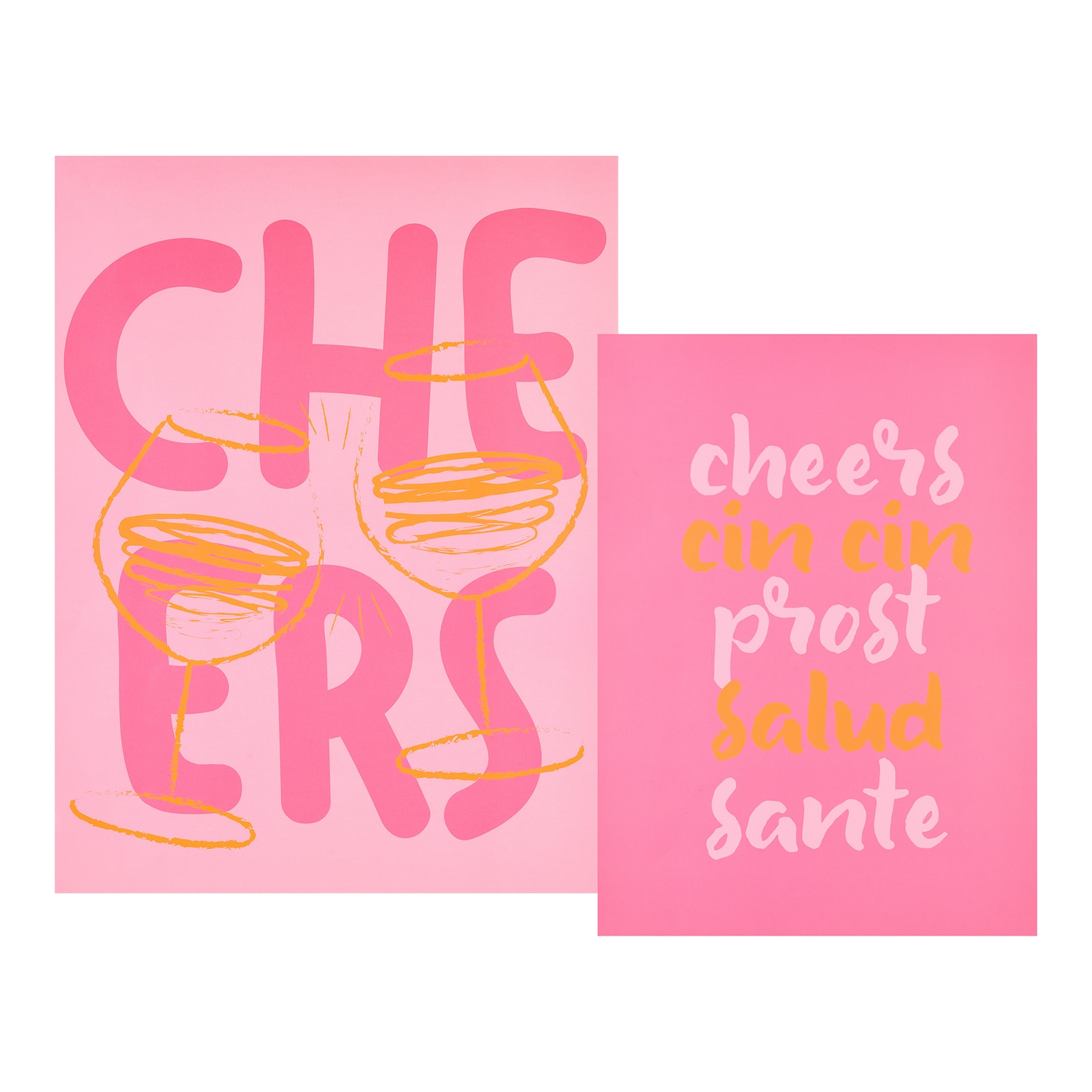 Poster-Set Prost S Pink, 2 -tlg.