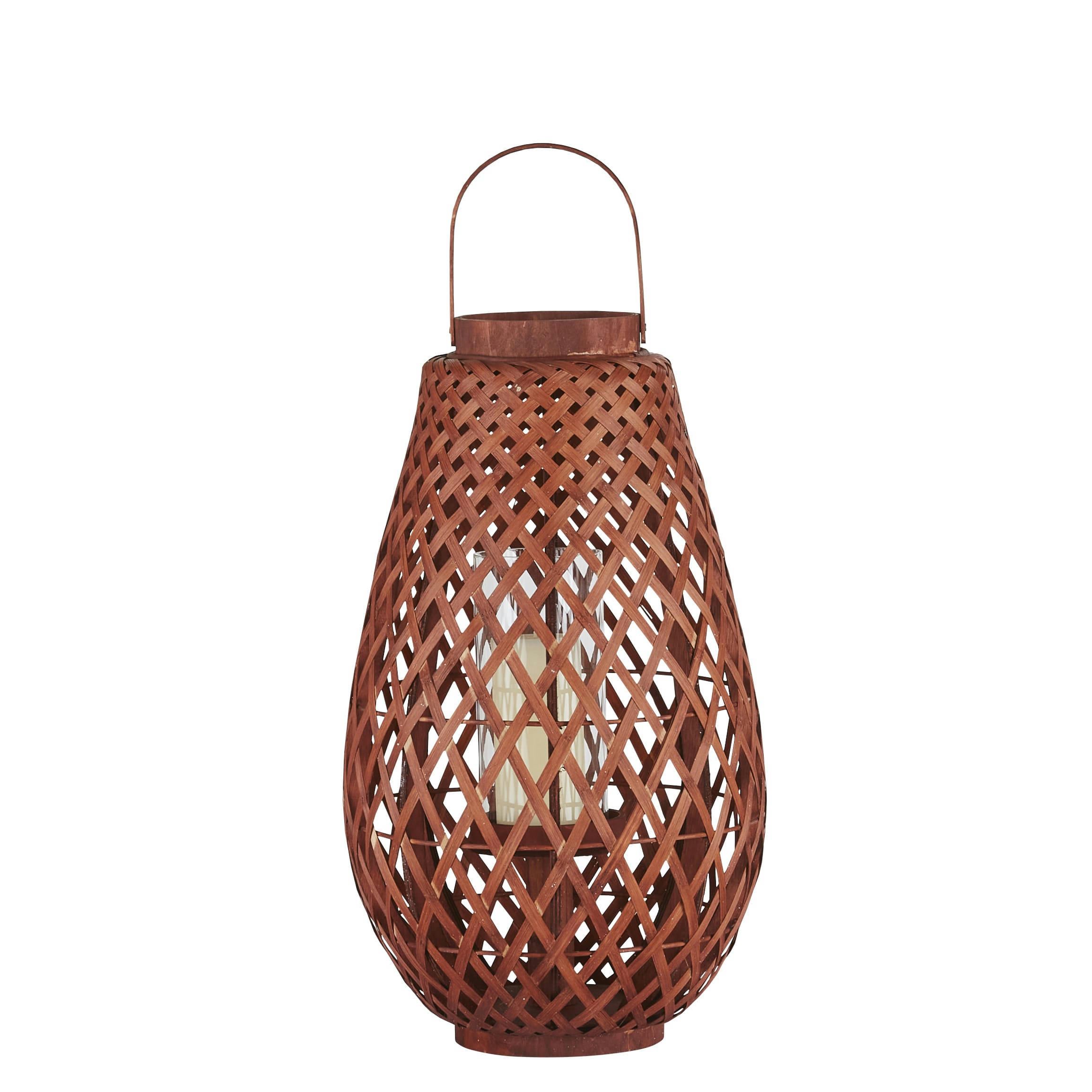 EBENE - Lanterne extérieure en bambou terracotta