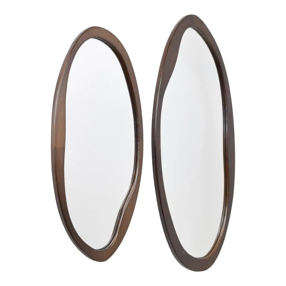 Fragix Yin Wandspiegel Organische vorm - Hout - 45x90