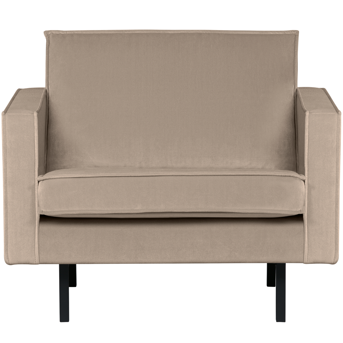 WOOOD fauteuil Rodeo - Velvet - Khaki - 85x105x86