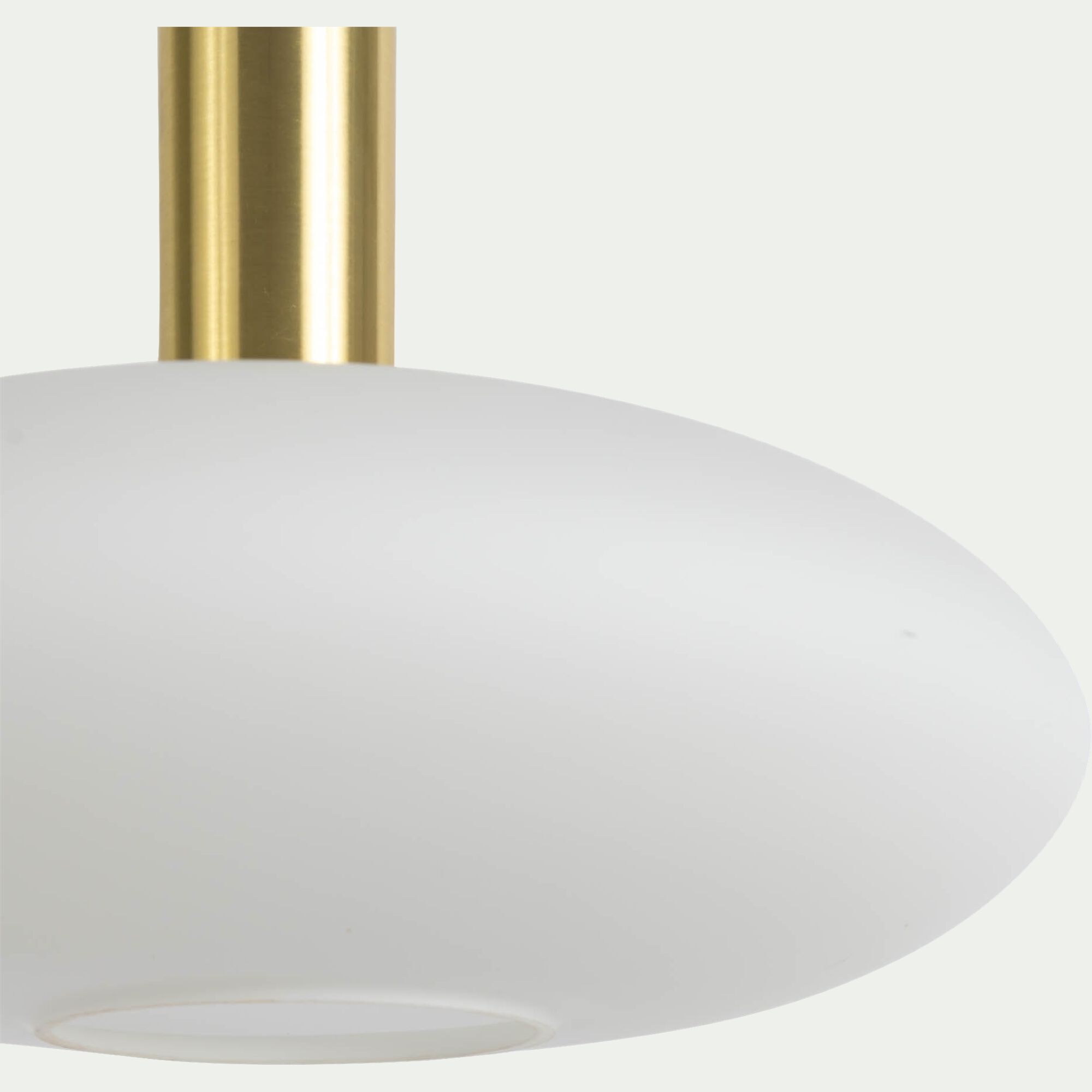 SINGALA - Suspension électrifiée en verre opalin D30cm - blanc