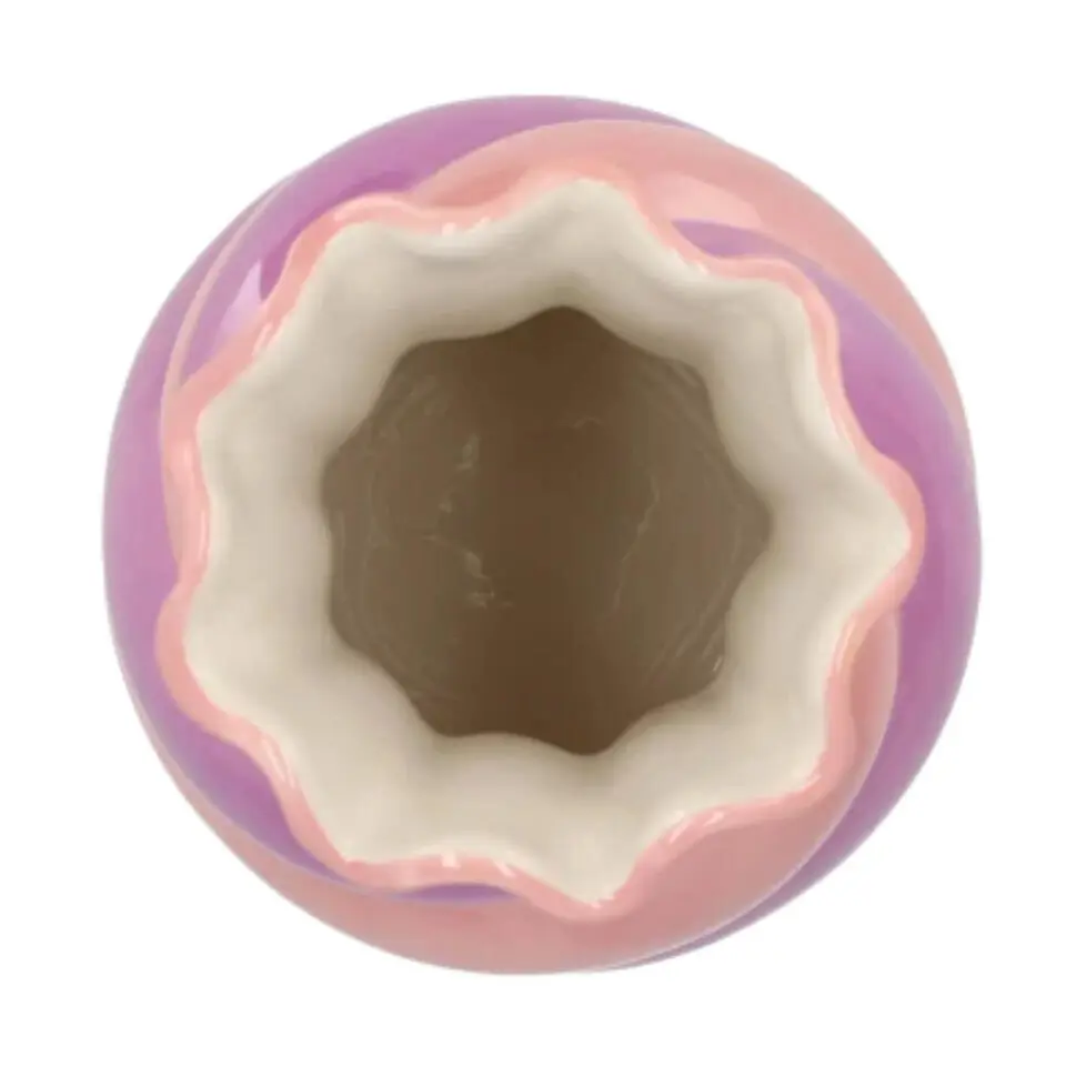 DK Design boeket vaas Sweety - keramiek - roze/paars - 15 x 30 cm