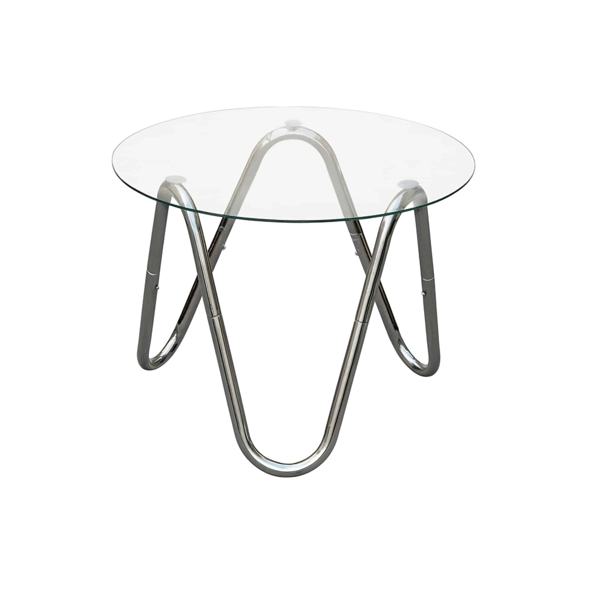 Leitmotiv bijzettafel Ventana Round - zilver - Ø50cm