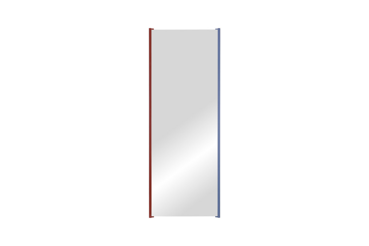 noo.ma Lun full-length wandspiegel 160 x 60 cm - houten frame, Auburn Red & Frosty Blue