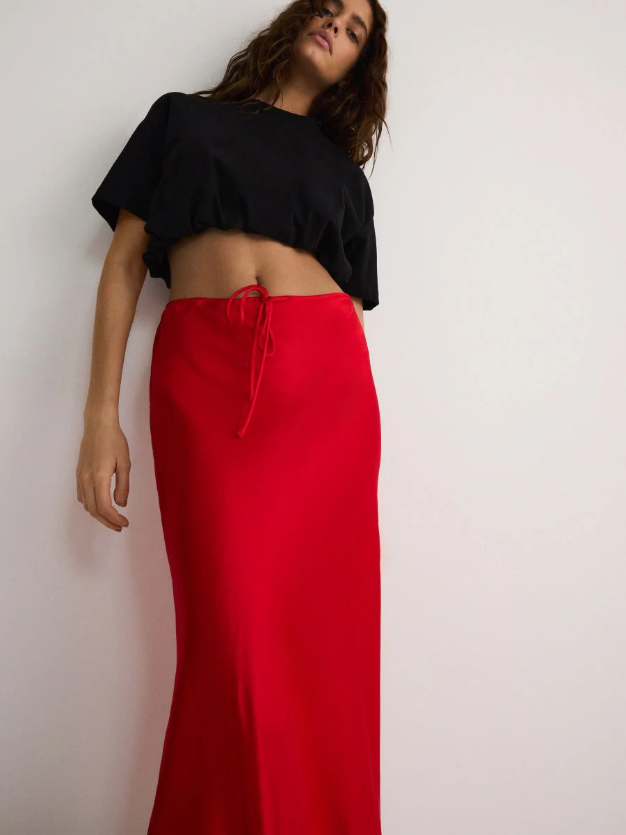 Viscose Midi Skirt