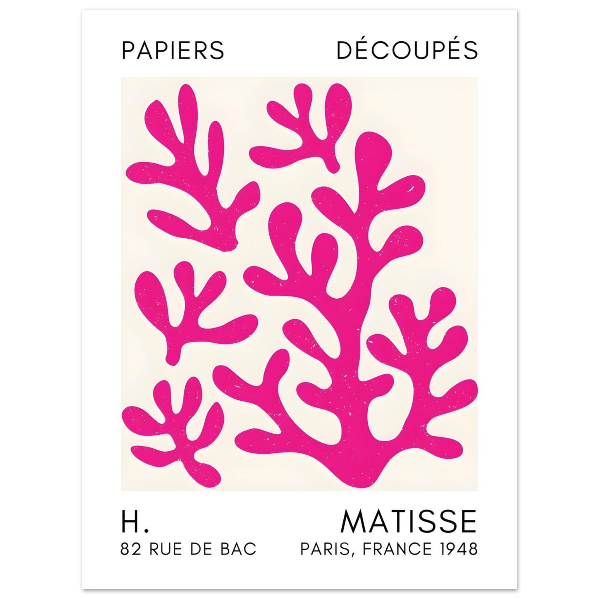 Artfulprints Poster Matisse – Coral shadows pink  - 30x40 cm - Roze