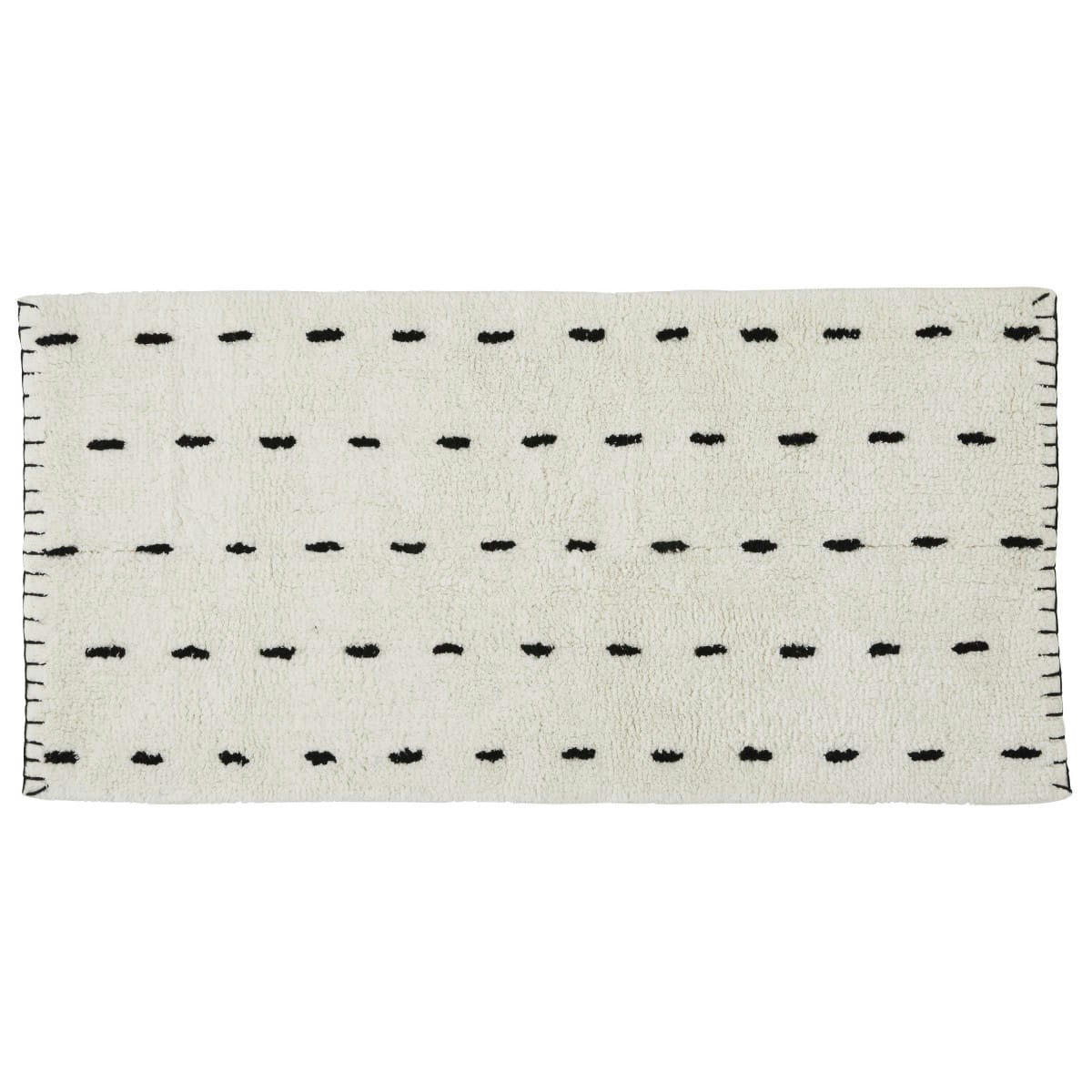 DESERT - Tapis de bain coton fantaisie ivoire 60x120cm