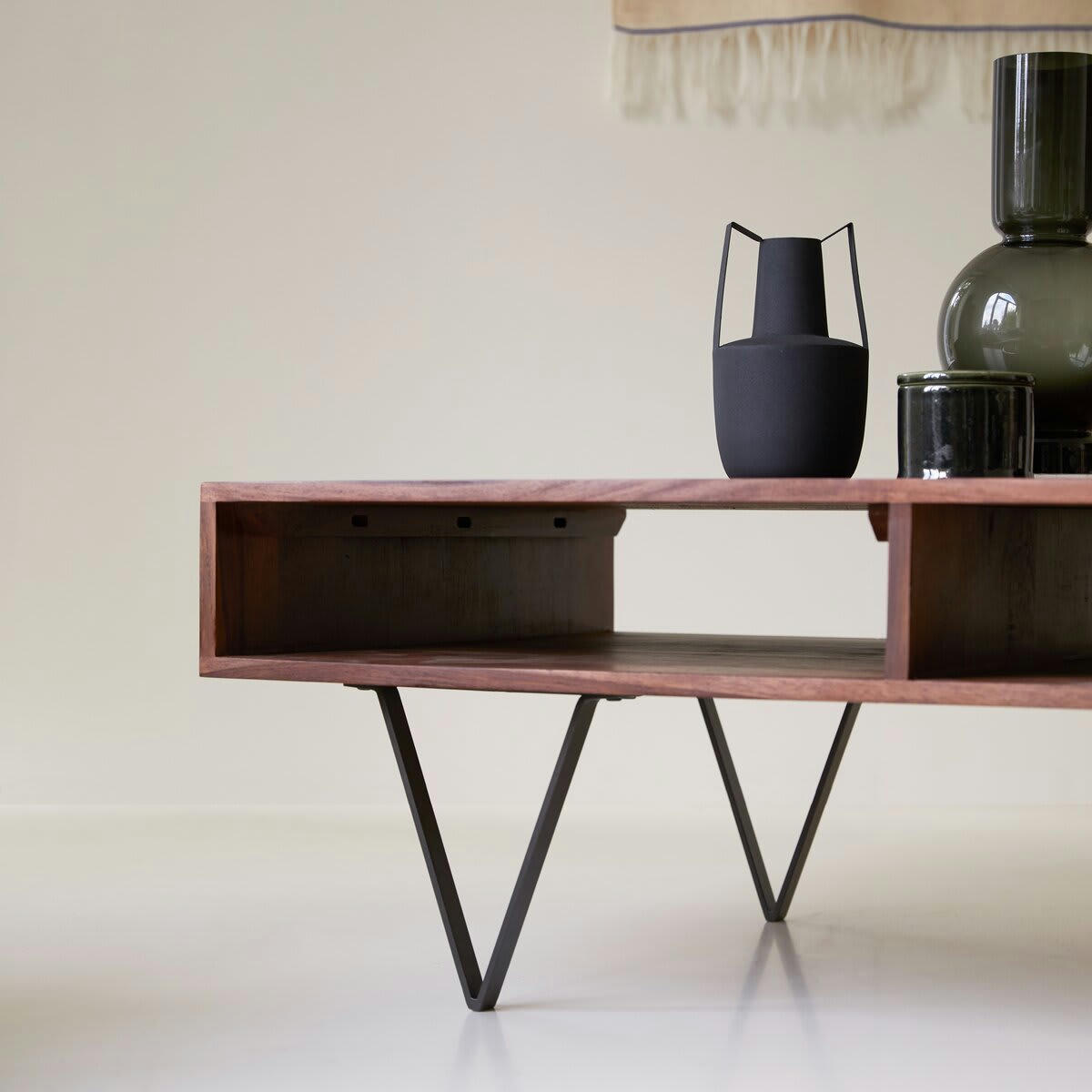 METRIC - Table basse en palissandre massif