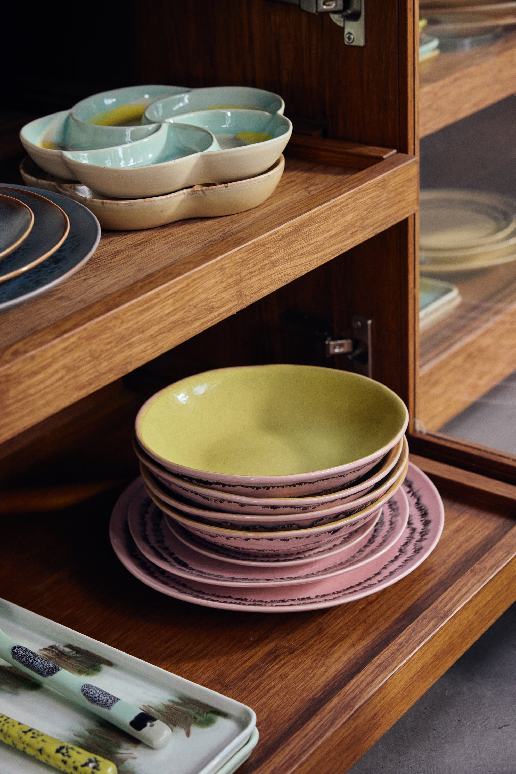 HKliving 70's Ceramics Dinerbord Ø 27,5 cm - Set van 2 - Bubble