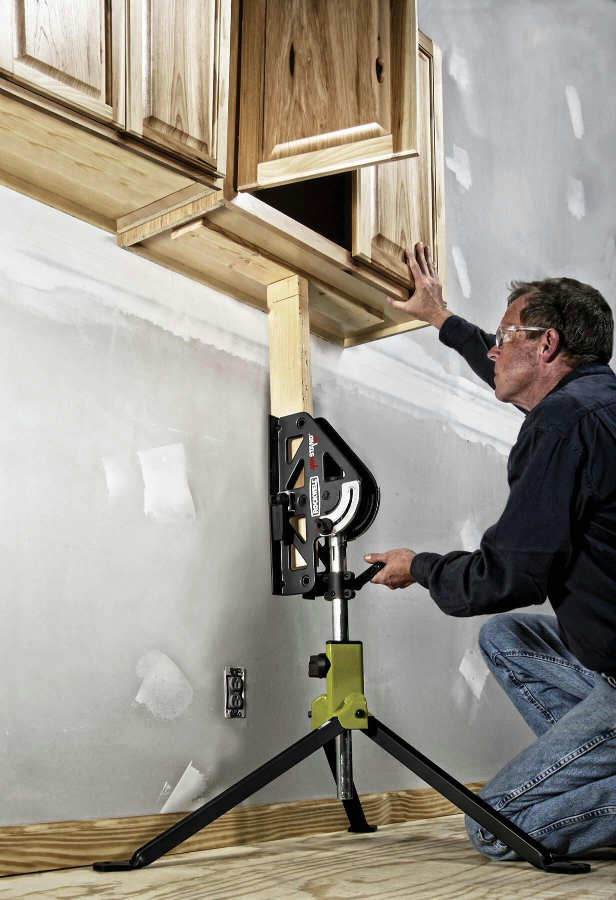 Rockwell JawStand XP Portable Work Support Stand w/ 100kgs Capacity, 41x34x29-43-in