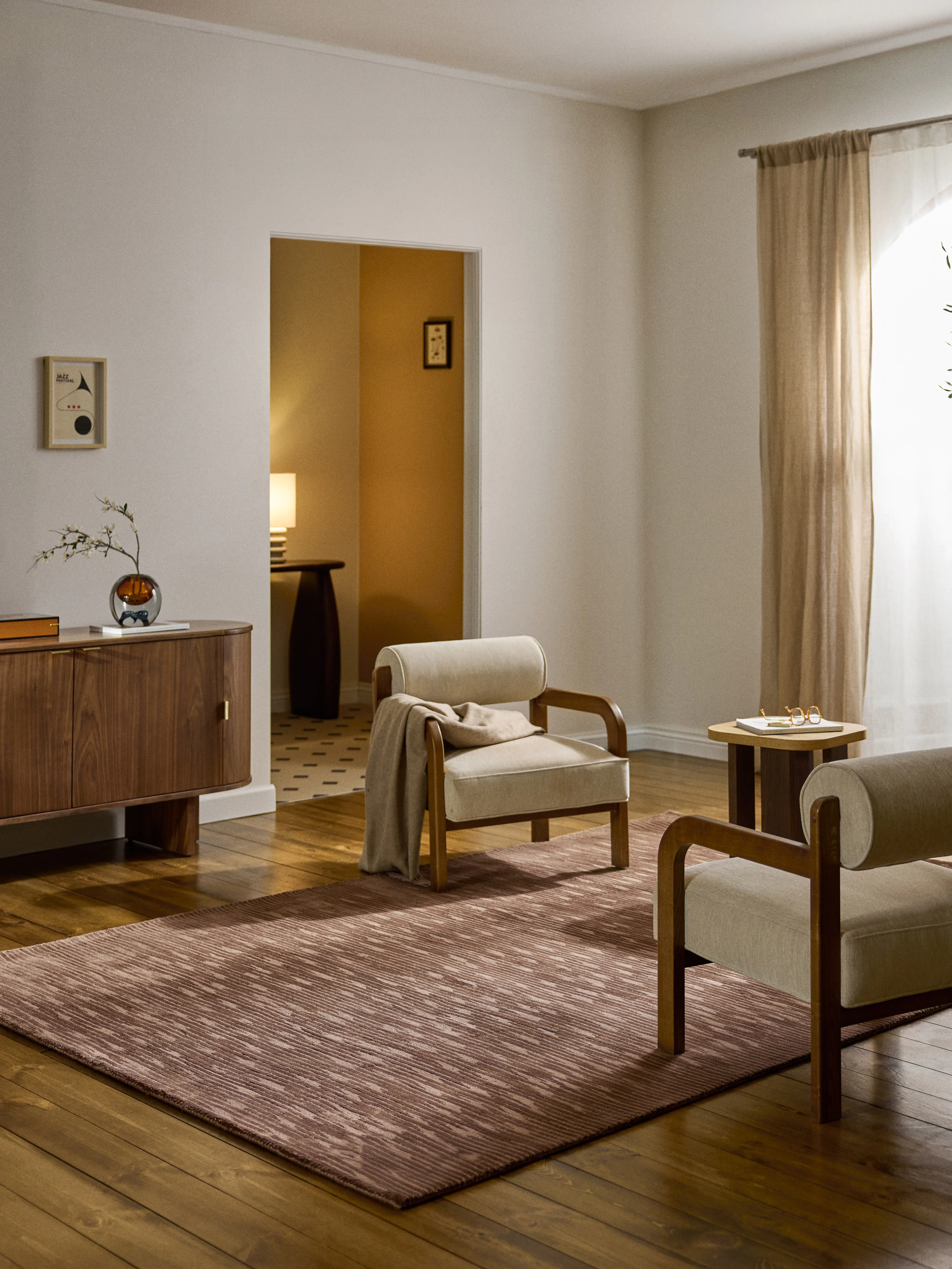 Handgewebter Lyocell-Teppich Oriana