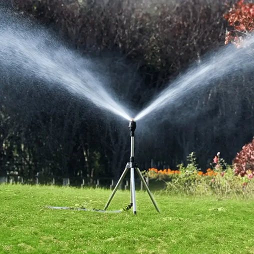NNETM 360 Rotary Irrigation Sprinkler Set with Tripod Telescopic Support