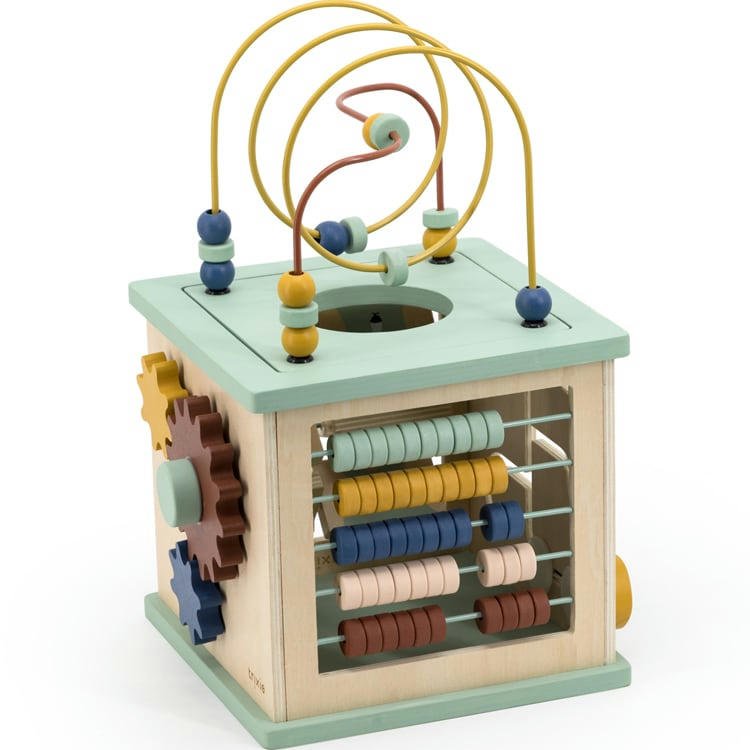 - Cube d'activités 5 en 1 en bois