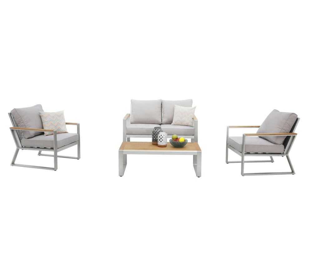 SAN PEDRO - Salon de jardin 4 places - en aluminium