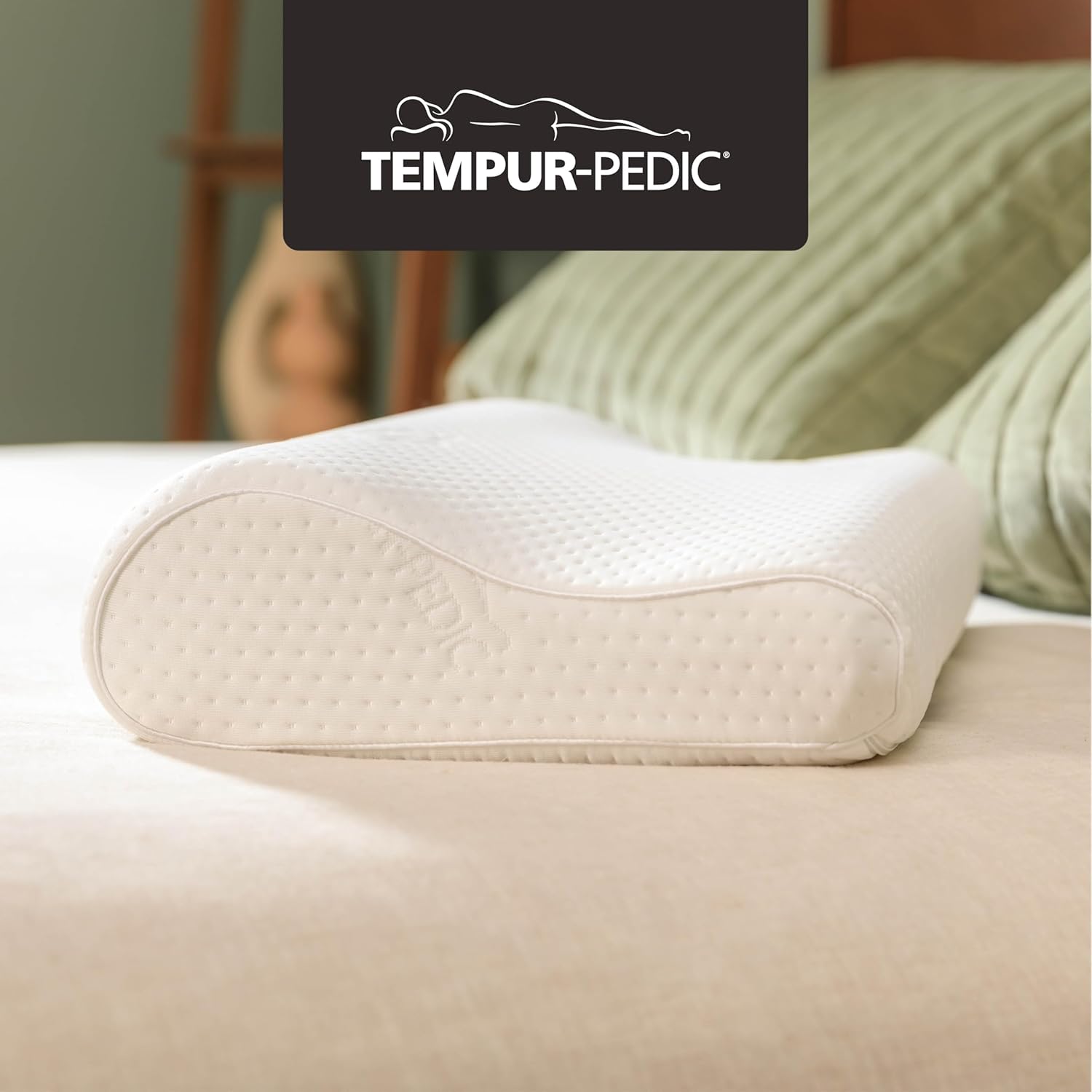 TEMPUR-Pedic, Standard TEMPUR-Neck Pillow, High Profile-2-Pack, White 2 Count