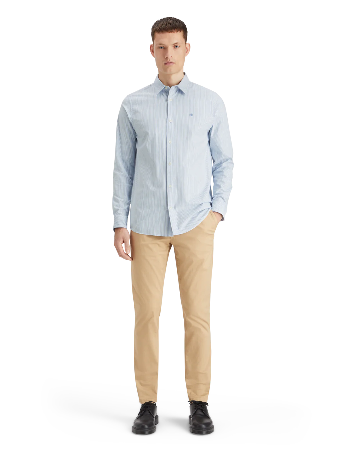 Essentials — Oxford Stripe Button Down Shirt