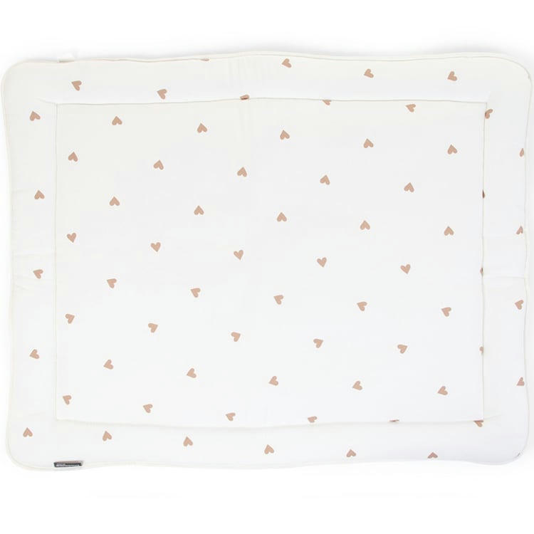 - Tapis de parc Jersey coeurs dorés (75 x 95 cm)