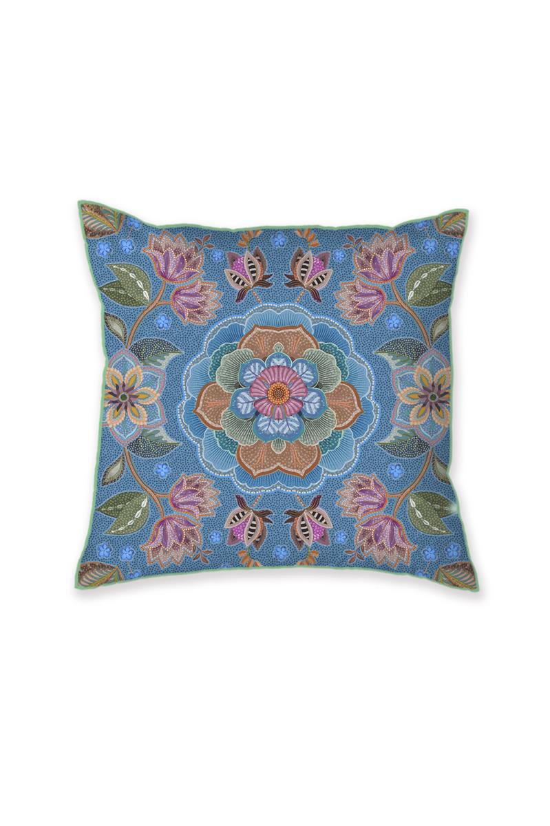 Pip Studio decoratiekussen Matata Square - 53x53 cm - blauw
