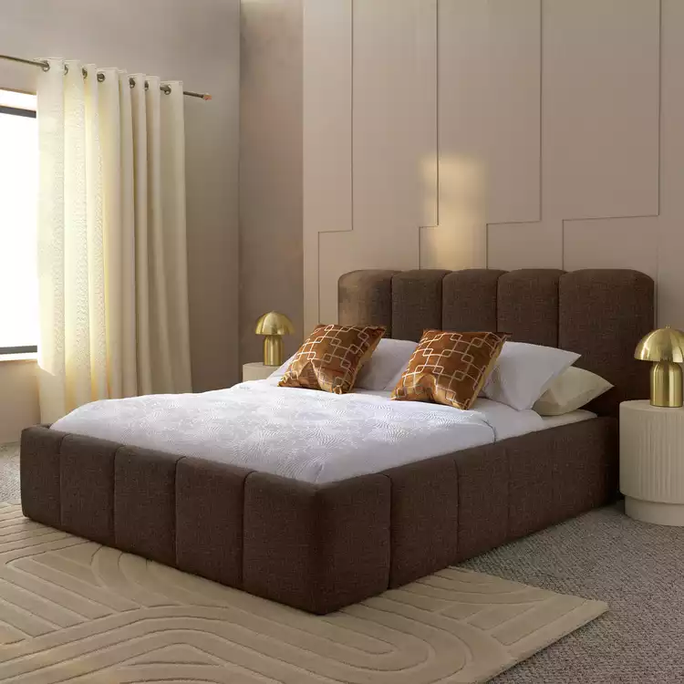 Habitat Malone Double End Lift Ottoman Bed - Brown