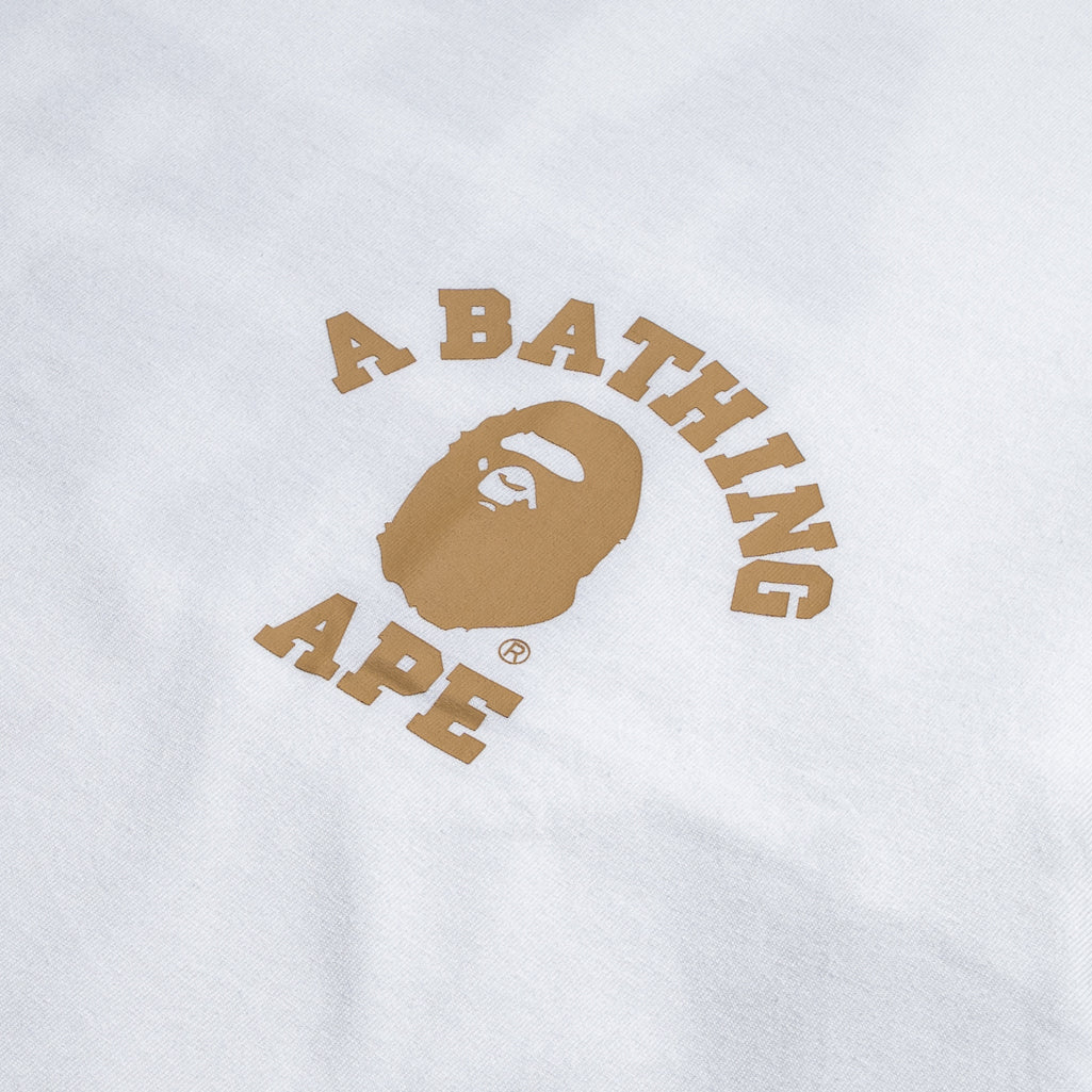 A Bathing Ape 1st Camo College ATS Tee - White/Yellow