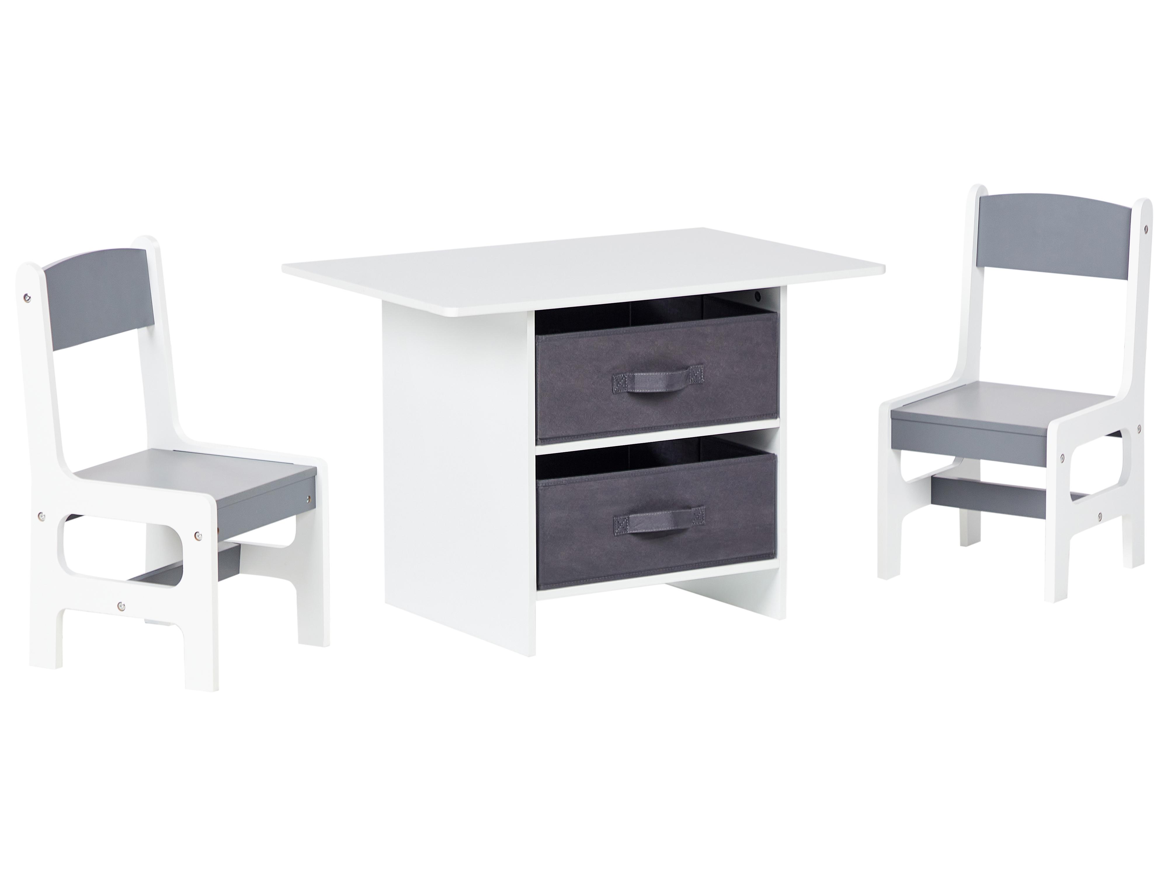 Kids Table with Chairs YALGOO White