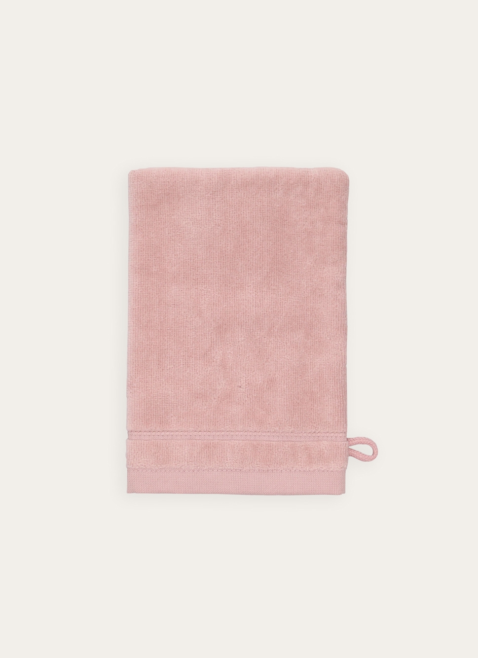 GANT DE TOILETTE UNI EN COTON 500GR ROSE/BLANC