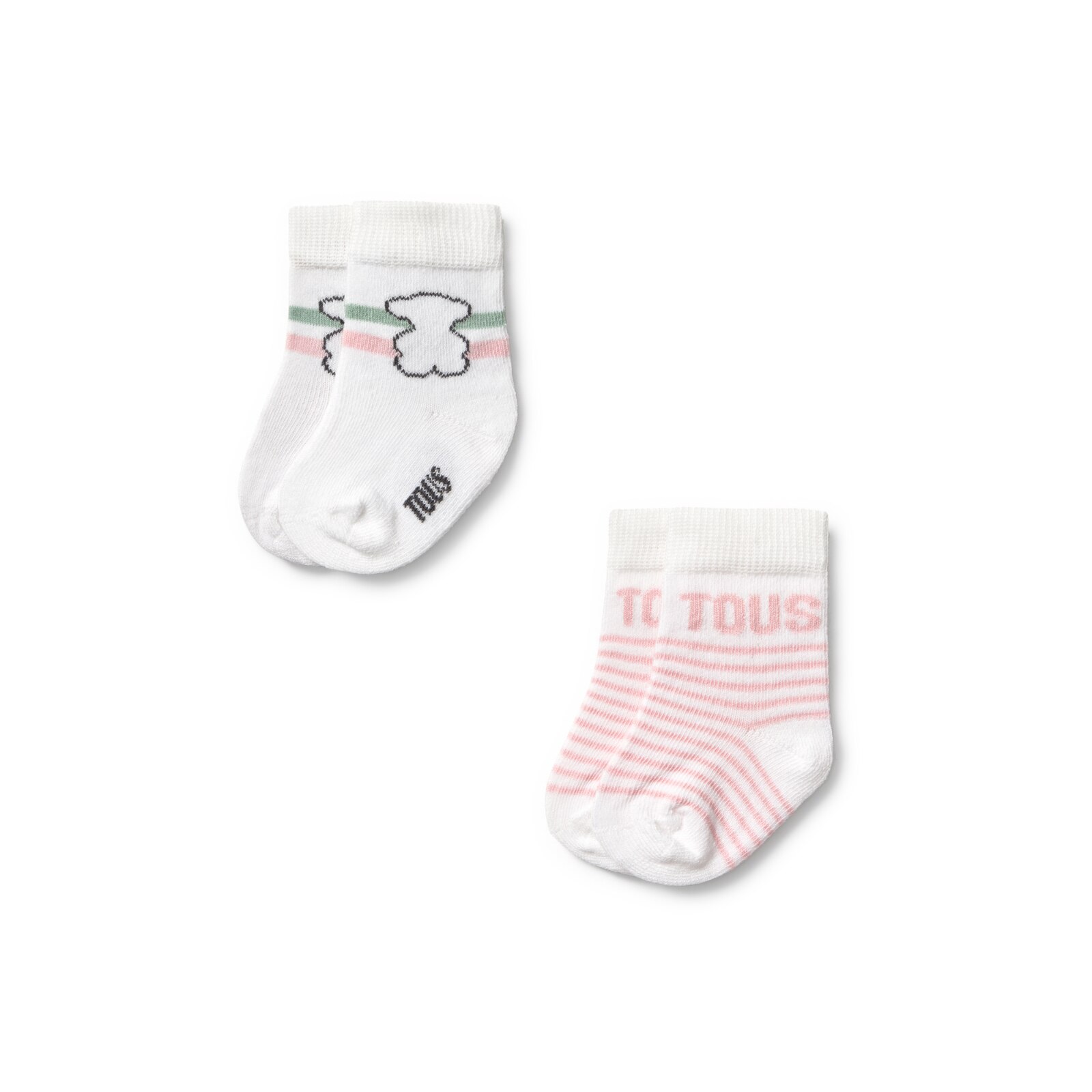 Set 2 pares de calcetines bebé SSocks rosa