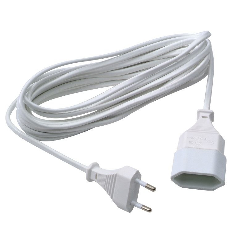 Rallonge 2 x 0,75 PVC blanche 5 m PROFILE