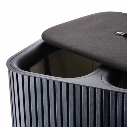 Joseph Joseph Tota Twin Luxe 90L Laundry Separation Basket Black