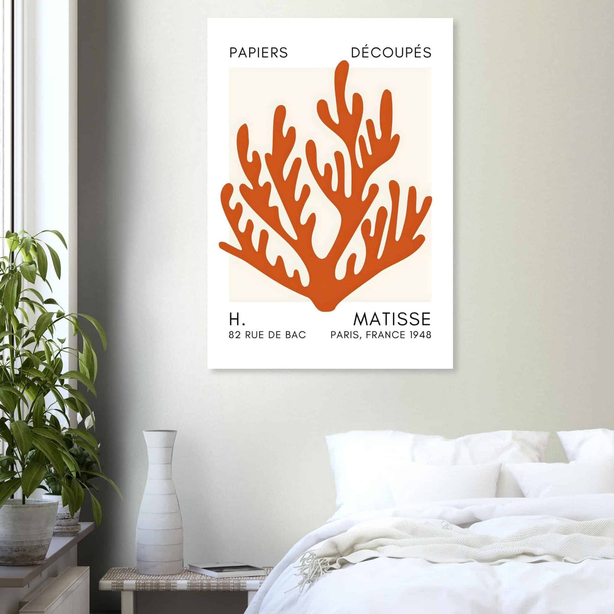 Artfulprints Poster Matisse – Coral harmony orange  - 70x100 cm - Oranje