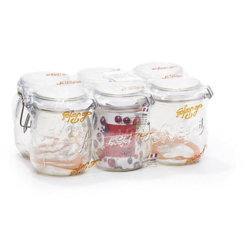 Bocal en verre Super 0,75 L Ø 85 mm 6 pièces LE PARFAIT