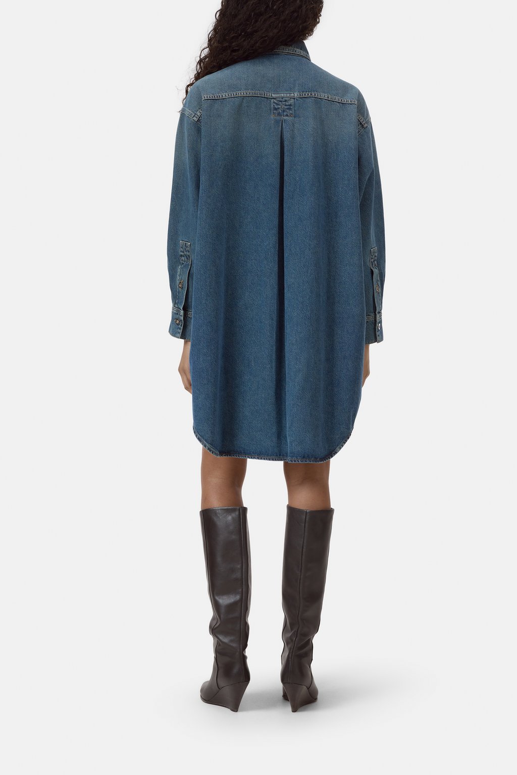 Oversize Hemdblusenkleid aus Baumwolle