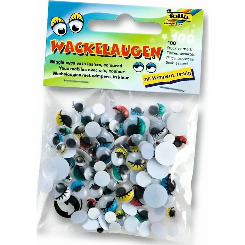 Sticker 100er-Set Wackelaugen