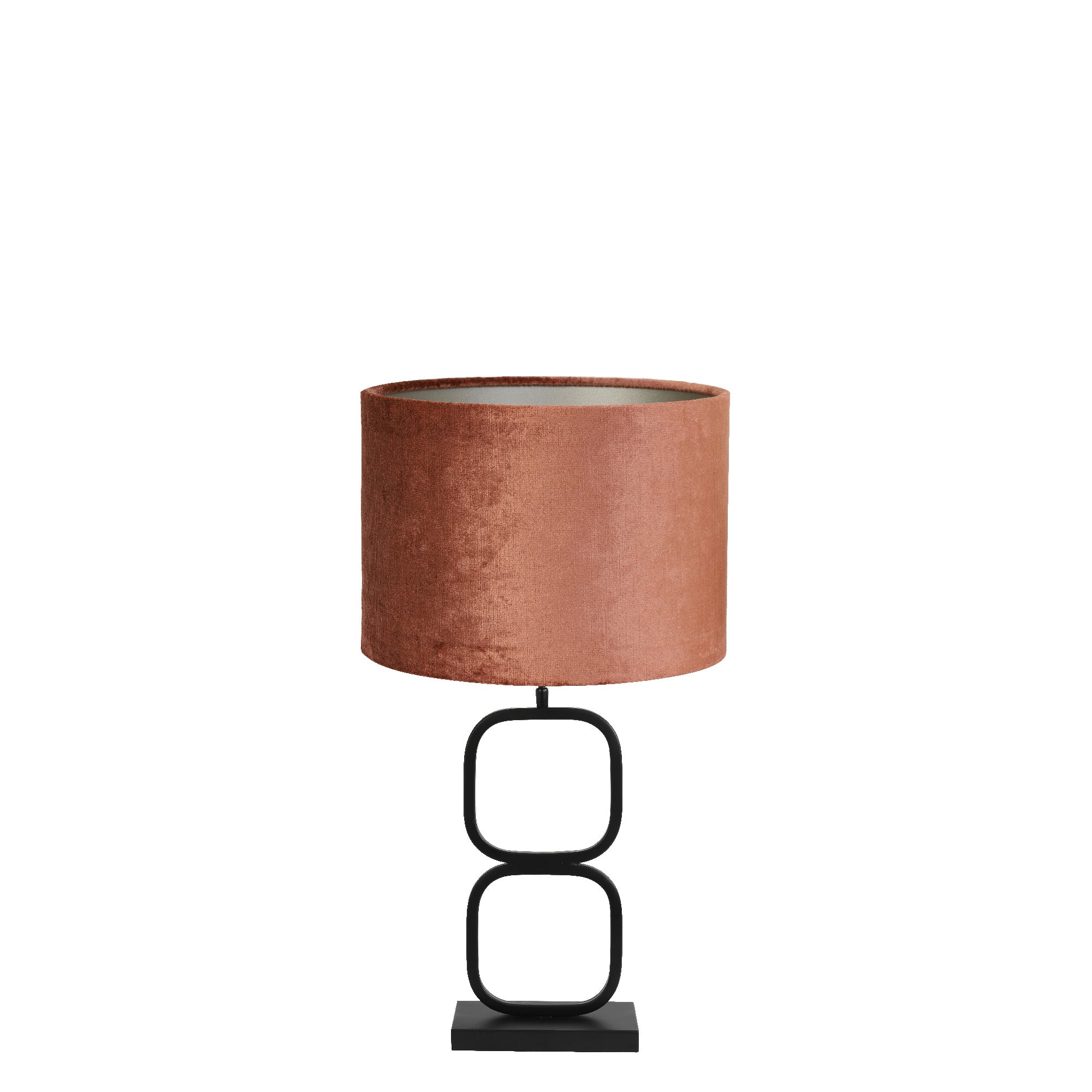 Light & Living tafellamp Lutika/Gemstone - zwart, terra - 30x30x67cm