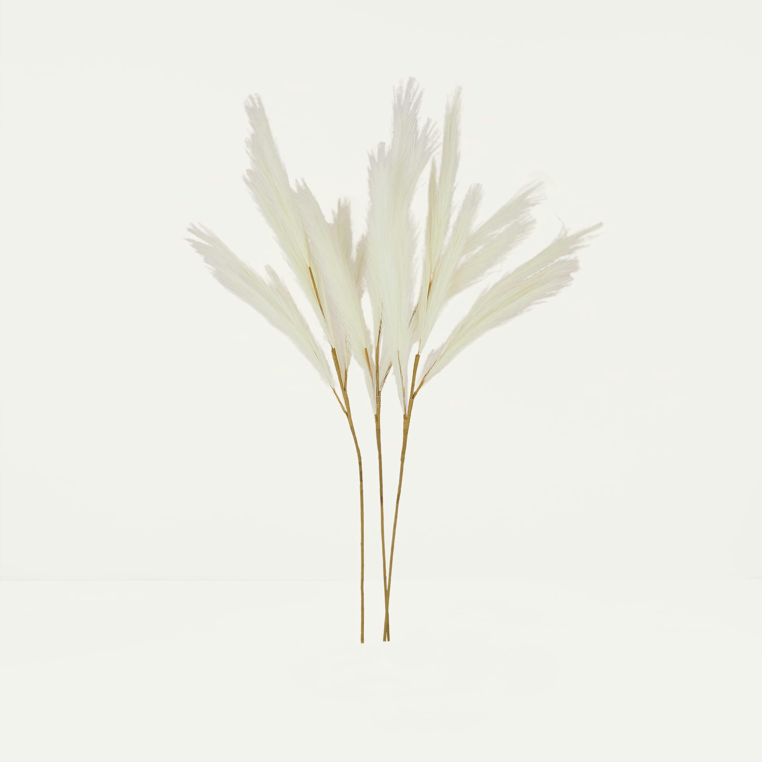 - Plumeau artificiel crème 110cm lot de 3