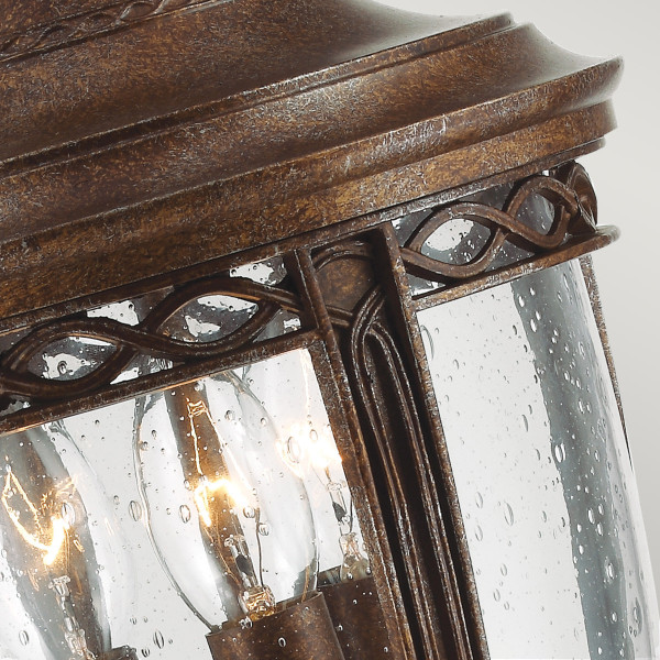 Lampa ogrodowa brąz English Bridle wys:55,3 cm 3xE14x60W IP44 Feiss