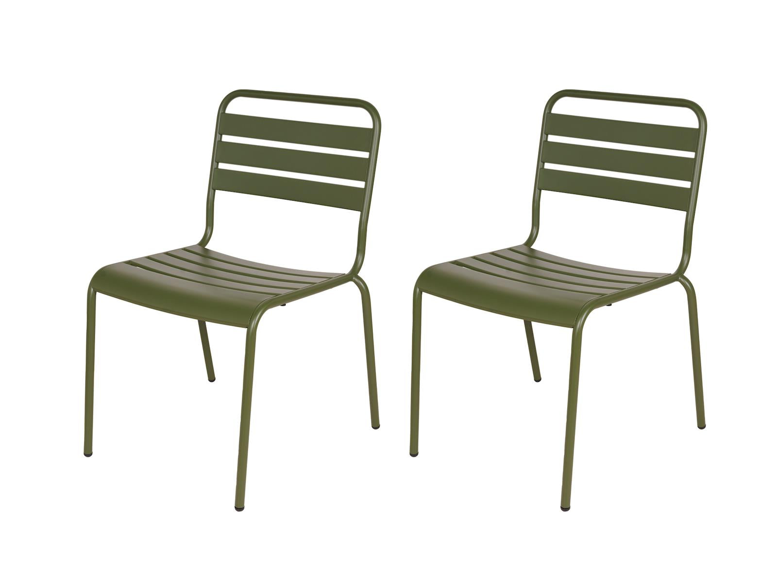 MaximaVida metalen tuinstoel Max olijfgroen - doos per 2 stuks