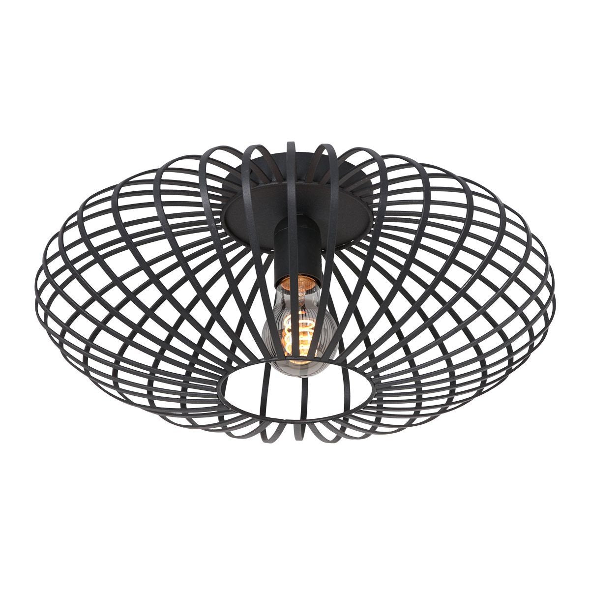 Anne Light & home plafondlamp Dunbar - 1 lichts - 40x 18.5 cm - zwart