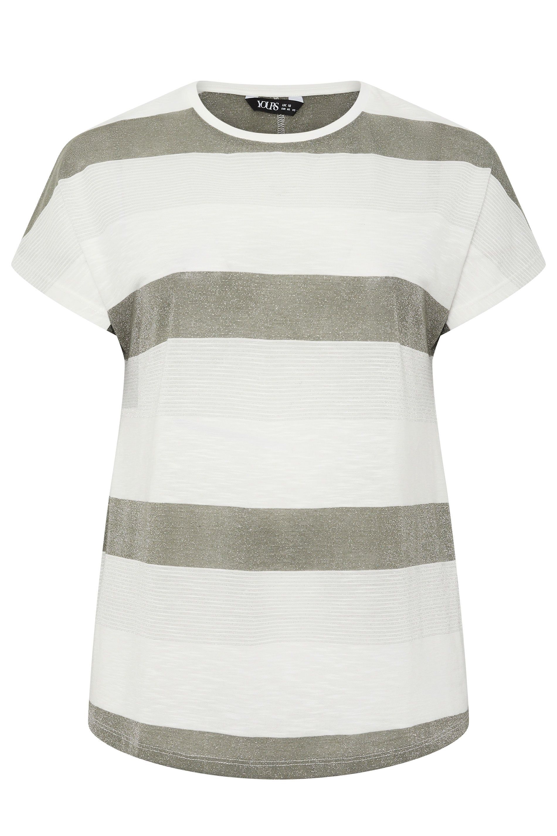 Yours Shimmer Stripe Top