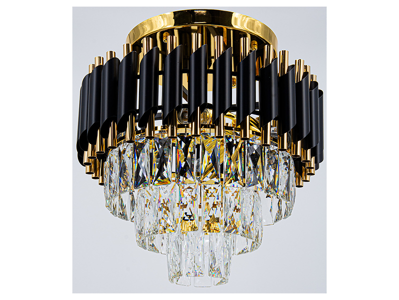 Lampa sufitowa Toledo 4-punktowa metalowa czarno-złota
