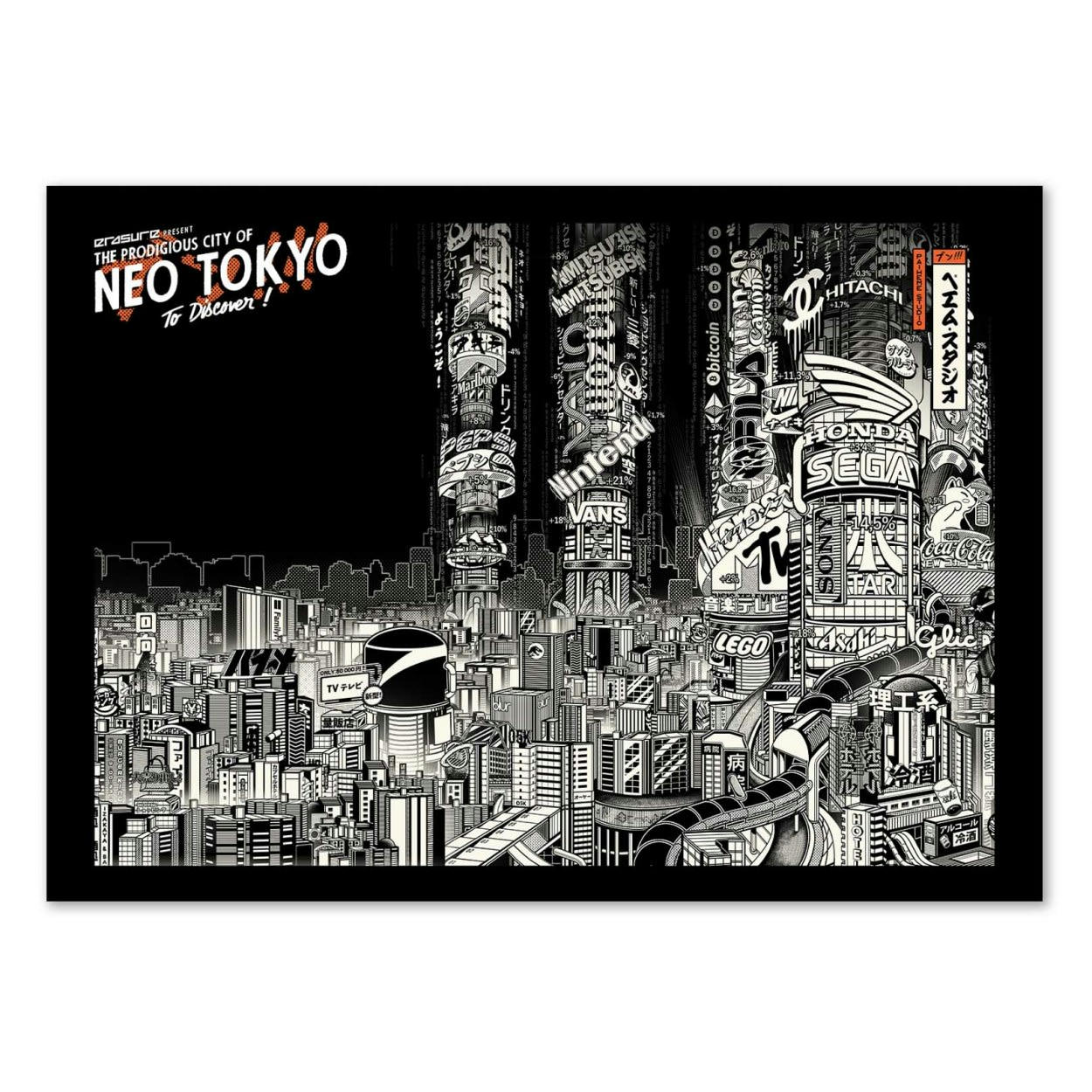 PAIHEME STUDIO - NEO TOKYO - Affiche d'art 30 x 40 cm