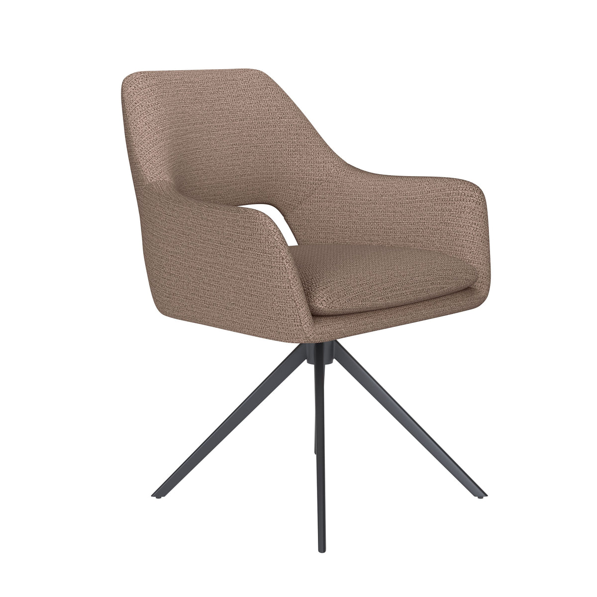 Housecraft Living Mos Eetkamerstoel Draaibaar Metaal Taupe