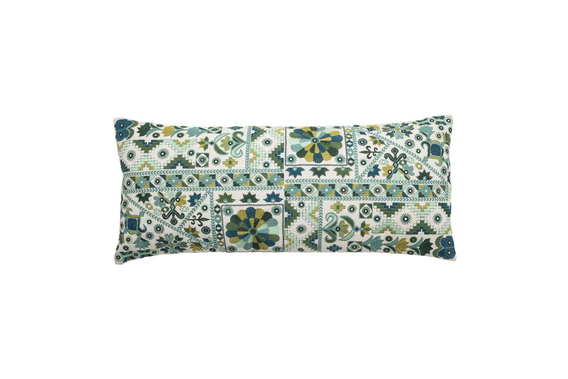 SERVOZ - Coussin en coton vert