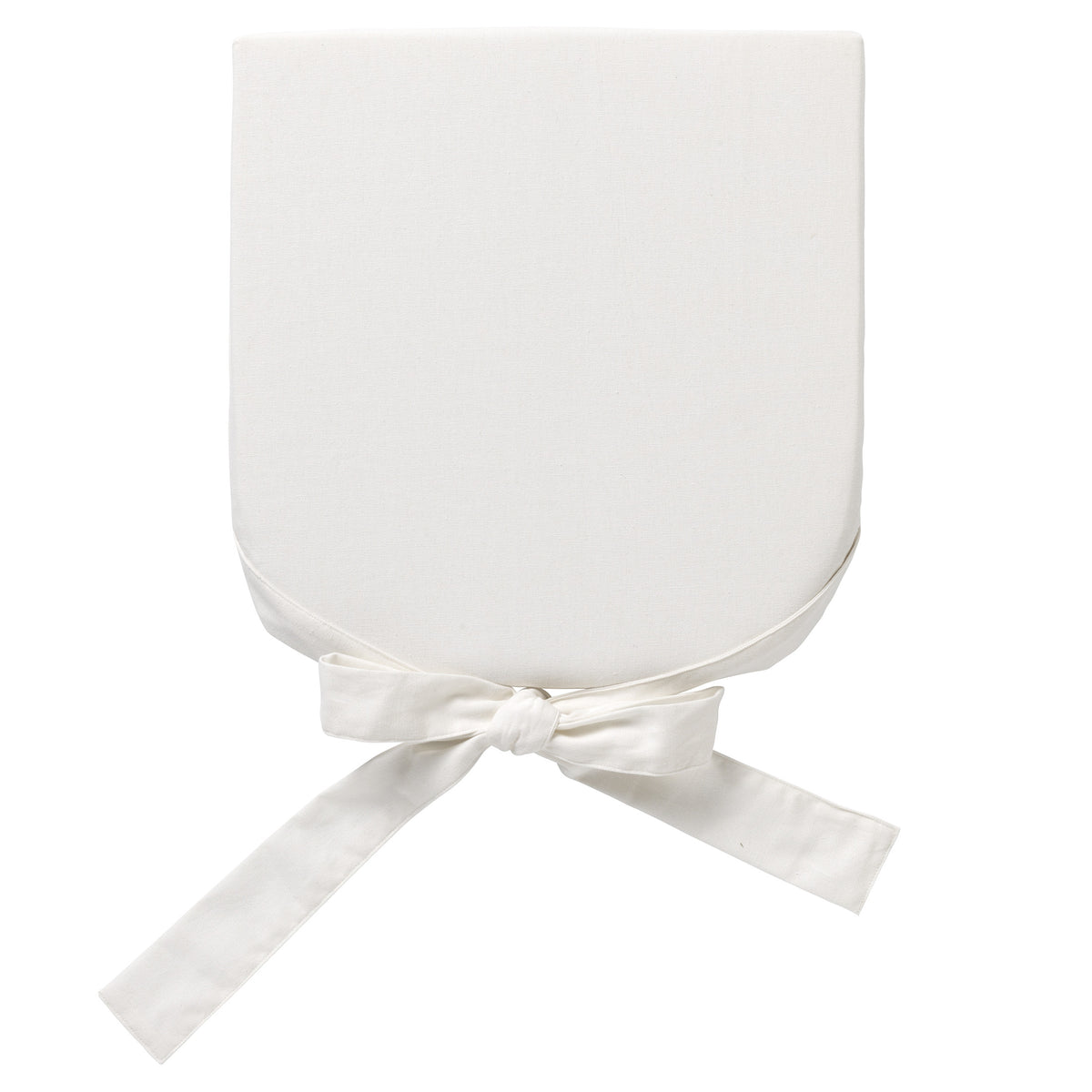 JAVA - stoelkussen 40x40 cm - 100% katoen - met lint - Snow White - wit