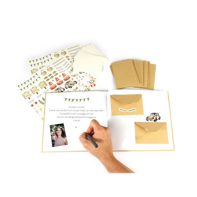 MARIAGE - Coffret papeterie livre d'or de mariage