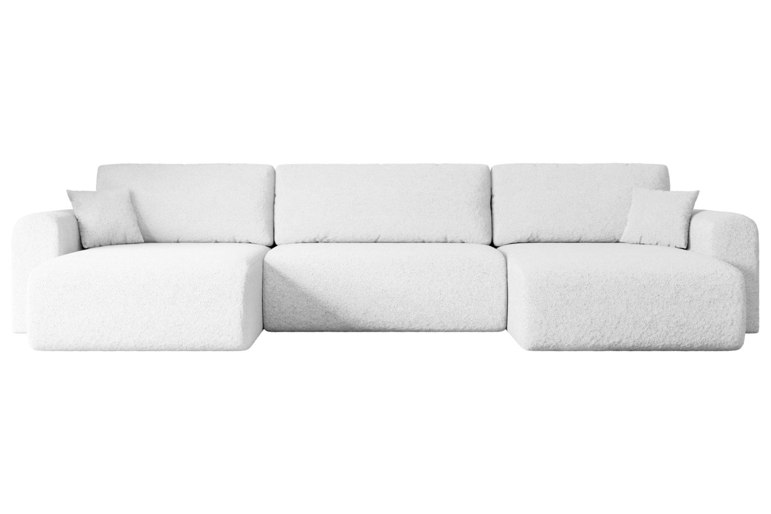 Narożnik z funkcją spania i pojemnikiem ORRO-U - 362x145x83cm Biały