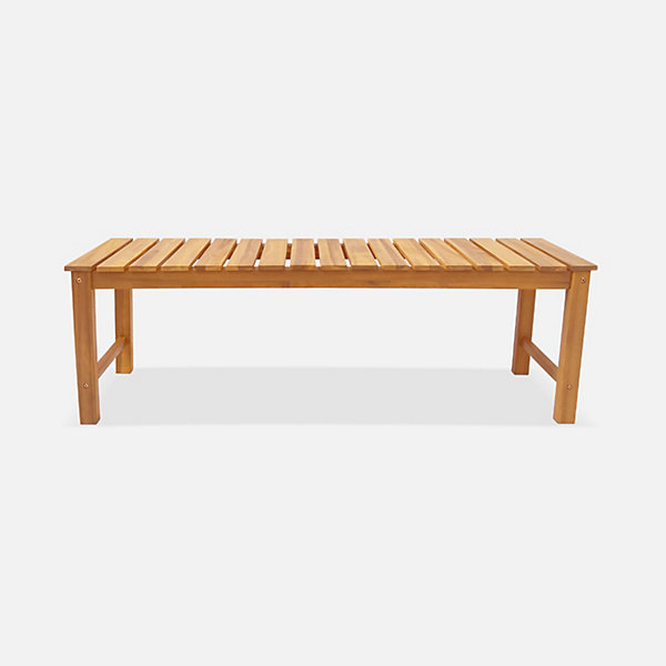 Banc 2 - 3 places en acacia du Vietnam. bois clair. intérieur / extérieur. 140cm